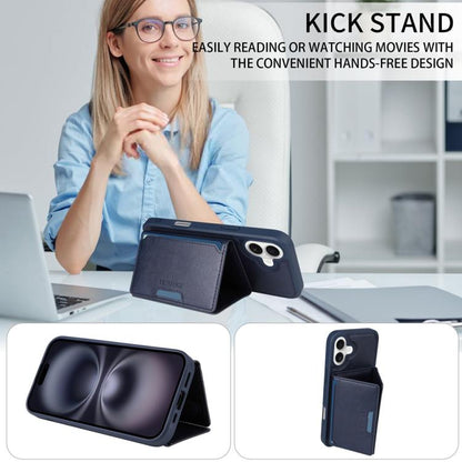 For iPhone 16 Plus BETOPNICE Horizontal Flip Detachable MagSafe Wallet Phone Case(Blue) - iPhone 16 Plus Cases by BETOPNICE | Online Shopping UK | buy2fix