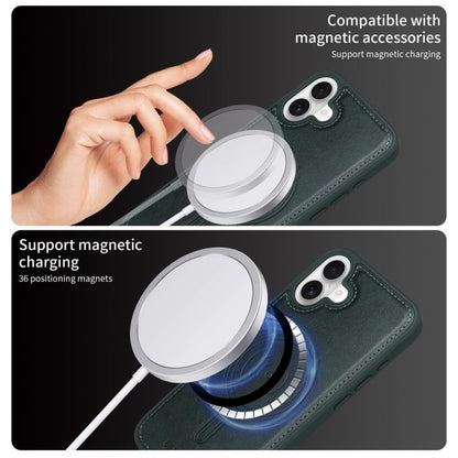 For iPhone 16 Plus BETOPNICE Horizontal Flip Detachable MagSafe Wallet Phone Case(Green) - iPhone 16 Plus Cases by BETOPNICE | Online Shopping UK | buy2fix