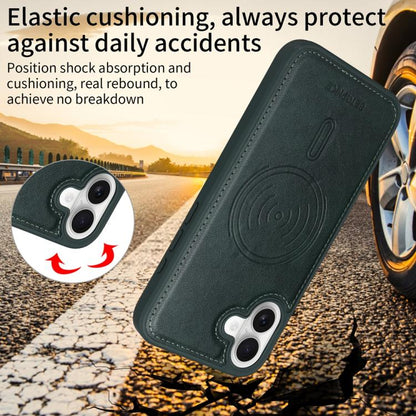 For iPhone 16 Plus BETOPNICE Horizontal Flip Detachable MagSafe Wallet Phone Case(Green) - iPhone 16 Plus Cases by BETOPNICE | Online Shopping UK | buy2fix