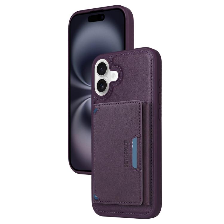 For iPhone 16 Plus BETOPNICE Horizontal Flip Detachable MagSafe Wallet Phone Case(Purple) - iPhone 16 Plus Cases by BETOPNICE | Online Shopping UK | buy2fix