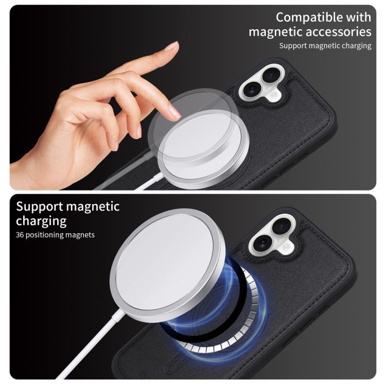 For iPhone 16 Plus BETOPNICE Horizontal Flip Detachable MagSafe Wallet Phone Case(Black) - iPhone 16 Plus Cases by BETOPNICE | Online Shopping UK | buy2fix