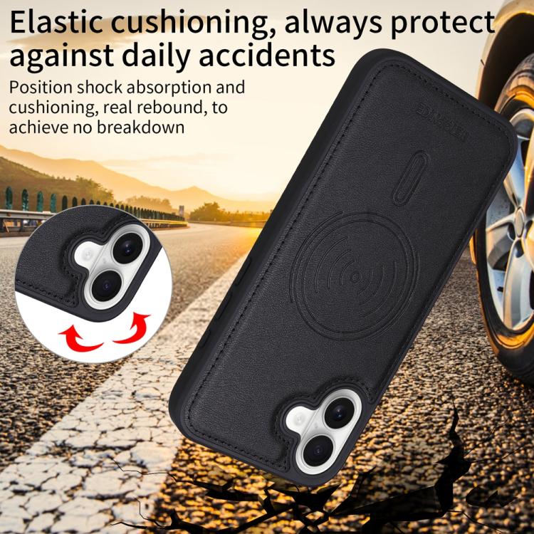 For iPhone 16 Plus BETOPNICE Horizontal Flip Detachable MagSafe Wallet Phone Case(Black) - iPhone 16 Plus Cases by BETOPNICE | Online Shopping UK | buy2fix
