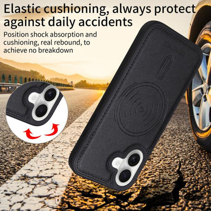 For iPhone 16 BETOPNICE Horizontal Flip Detachable MagSafe Wallet Phone Case(Black) - iPhone 16 Cases by BETOPNICE | Online Shopping UK | buy2fix
