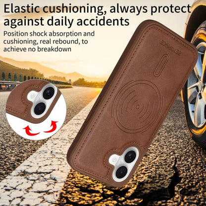 For iPhone 16 BETOPNICE Horizontal Flip Detachable MagSafe Wallet Phone Case(Brown) - iPhone 16 Cases by BETOPNICE | Online Shopping UK | buy2fix