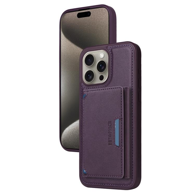 For iPhone 15 Pro Max BETOPNICE Horizontal Flip Detachable MagSafe Wallet Phone Case(Purple) - iPhone 15 Pro Max Cases by BETOPNICE | Online Shopping UK | buy2fix