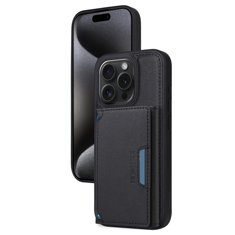 For iPhone 15 Pro BETOPNICE Horizontal Flip Detachable MagSafe Wallet Phone Case(Black) - iPhone 15 Pro Cases by BETOPNICE | Online Shopping UK | buy2fix