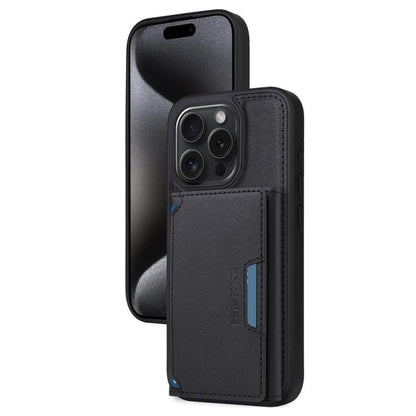 For iPhone 15 Pro BETOPNICE Horizontal Flip Detachable MagSafe Wallet Phone Case(Black) - iPhone 15 Pro Cases by BETOPNICE | Online Shopping UK | buy2fix