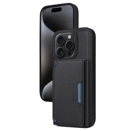 For iPhone 15 Pro BETOPNICE Horizontal Flip Detachable MagSafe Wallet Phone Case(Black)