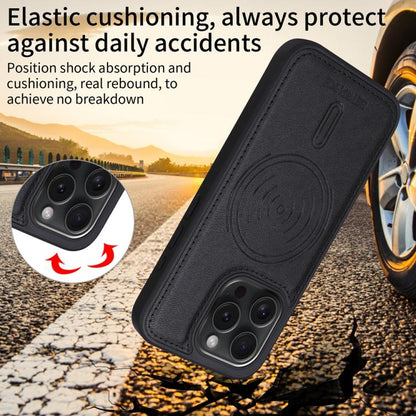 For iPhone 15 Pro BETOPNICE Horizontal Flip Detachable MagSafe Wallet Phone Case(Black) - iPhone 15 Pro Cases by BETOPNICE | Online Shopping UK | buy2fix