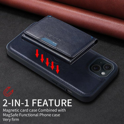 For iPhone 15 Plus BETOPNICE Horizontal Flip Detachable MagSafe Wallet Phone Case(Blue) - iPhone 15 Plus Cases by BETOPNICE | Online Shopping UK | buy2fix