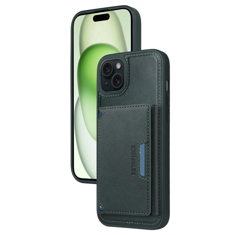For iPhone 15 Plus BETOPNICE Horizontal Flip Detachable MagSafe Wallet Phone Case(Green) - iPhone 15 Plus Cases by BETOPNICE | Online Shopping UK | buy2fix
