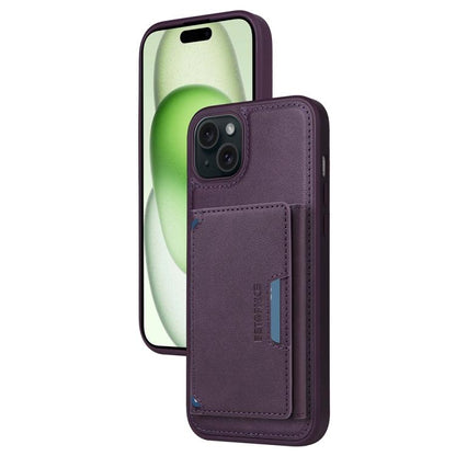 For iPhone 15 Plus BETOPNICE Horizontal Flip Detachable MagSafe Wallet Phone Case(Purple) - iPhone 15 Plus Cases by BETOPNICE | Online Shopping UK | buy2fix