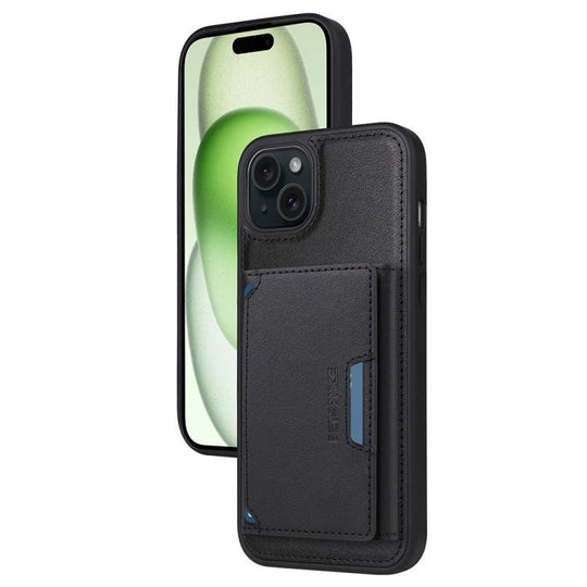 For iPhone 15 Plus BETOPNICE Horizontal Flip Detachable MagSafe Wallet Phone Case(Black)