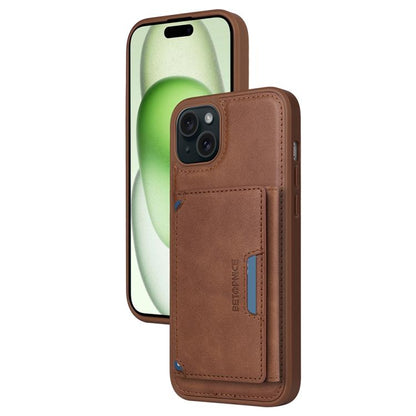 For iPhone 15 Plus BETOPNICE Horizontal Flip Detachable MagSafe Wallet Phone Case(Brown) - iPhone 15 Plus Cases by BETOPNICE | Online Shopping UK | buy2fix