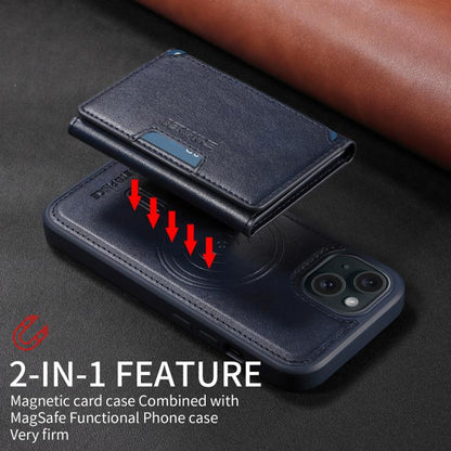 For iPhone 15 BETOPNICE Horizontal Flip Detachable MagSafe Wallet Phone Case(Blue) - iPhone 15 Cases by BETOPNICE | Online Shopping UK | buy2fix