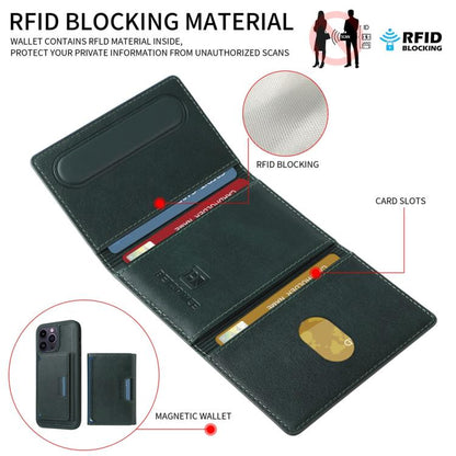 For iPhone 14 Pro Max BETOPNICE Horizontal Flip Detachable MagSafe Wallet Phone Case(Green) - iPhone 14 Pro Max Cases by BETOPNICE | Online Shopping UK | buy2fix