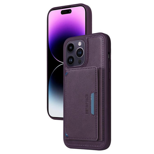 For iPhone 14 Pro Max BETOPNICE Horizontal Flip Detachable MagSafe Wallet Phone Case(Purple)