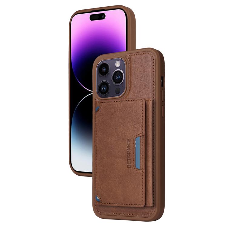 For iPhone 14 Pro Max BETOPNICE Horizontal Flip Detachable MagSafe Wallet Phone Case(Brown) - iPhone 14 Pro Max Cases by BETOPNICE | Online Shopping UK | buy2fix