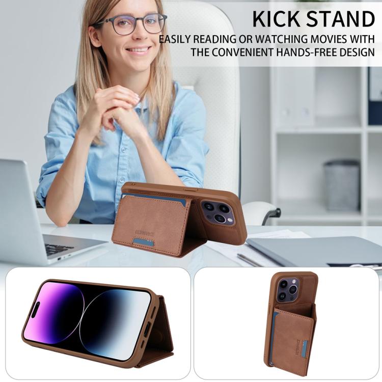 For iPhone 14 Pro Max BETOPNICE Horizontal Flip Detachable MagSafe Wallet Phone Case(Brown) - iPhone 14 Pro Max Cases by BETOPNICE | Online Shopping UK | buy2fix