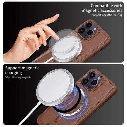 For iPhone 14 Pro Max BETOPNICE Horizontal Flip Detachable MagSafe Wallet Phone Case(Brown) - iPhone 14 Pro Max Cases by BETOPNICE | Online Shopping UK | buy2fix