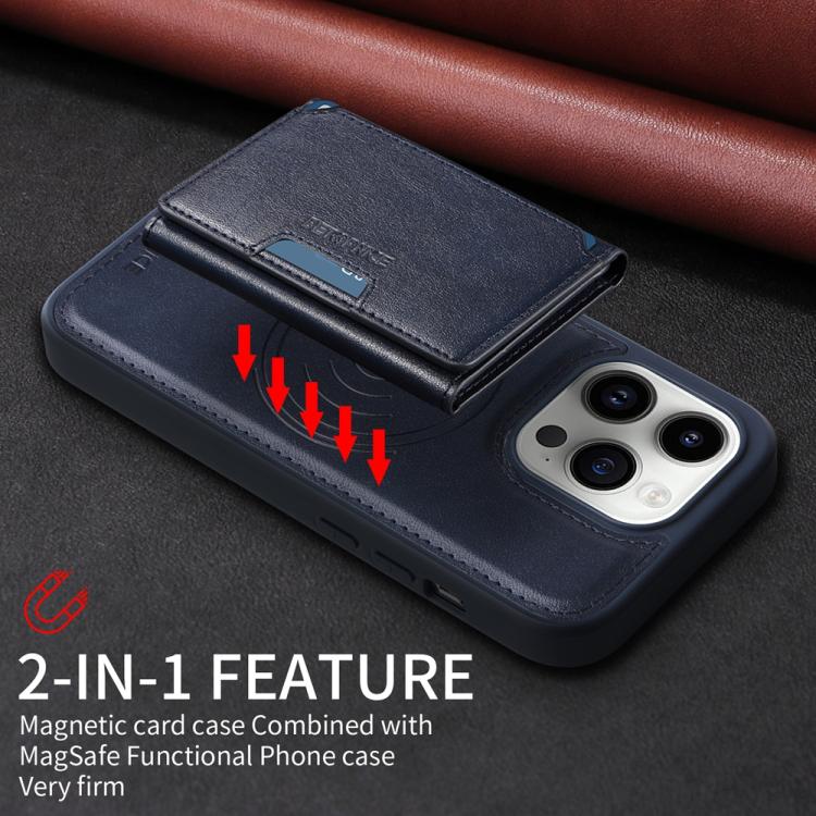 For iPhone 14 Pro BETOPNICE Horizontal Flip Detachable MagSafe Wallet Phone Case(Blue) - iPhone 14 Pro Cases by BETOPNICE | Online Shopping UK | buy2fix