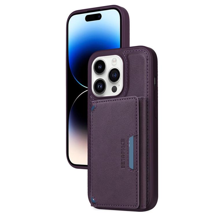 For iPhone 14 Pro BETOPNICE Horizontal Flip Detachable MagSafe Wallet Phone Case(Purple) - iPhone 14 Pro Cases by BETOPNICE | Online Shopping UK | buy2fix