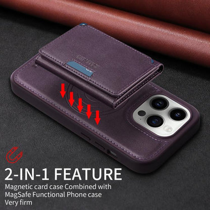 For iPhone 14 Pro BETOPNICE Horizontal Flip Detachable MagSafe Wallet Phone Case(Purple) - iPhone 14 Pro Cases by BETOPNICE | Online Shopping UK | buy2fix