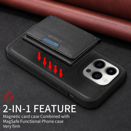 For iPhone 14 Pro BETOPNICE Horizontal Flip Detachable MagSafe Wallet Phone Case(Black) - iPhone 14 Pro Cases by BETOPNICE | Online Shopping UK | buy2fix