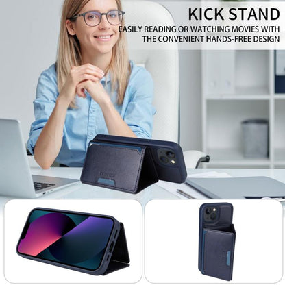 For iPhone 14 / 13 BETOPNICE Horizontal Flip Detachable MagSafe Wallet Phone Case(Blue) - iPhone 14 Cases by BETOPNICE | Online Shopping UK | buy2fix