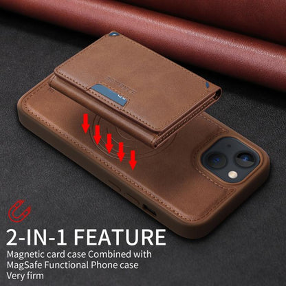 For iPhone 14 / 13 BETOPNICE Horizontal Flip Detachable MagSafe Wallet Phone Case(Brown) - iPhone 14 Cases by BETOPNICE | Online Shopping UK | buy2fix