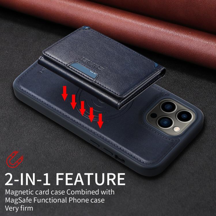 For iPhone 13 Pro Max BETOPNICE Horizontal Flip Detachable MagSafe Wallet Phone Case(Blue) - iPhone 13 Pro Max Cases by BETOPNICE | Online Shopping UK | buy2fix