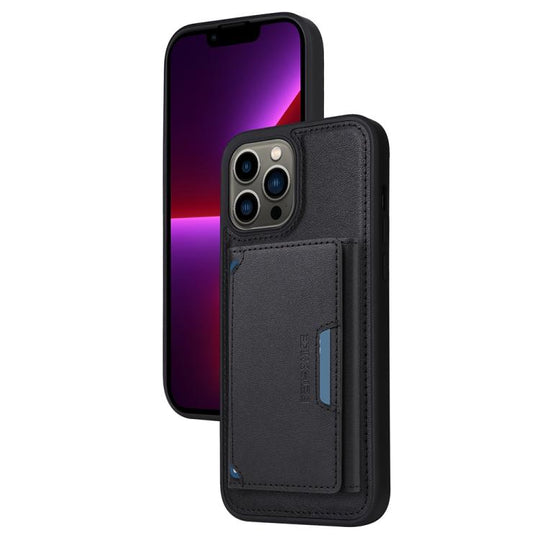 For iPhone 13 Pro Max BETOPNICE Horizontal Flip Detachable MagSafe Wallet Phone Case(Black)