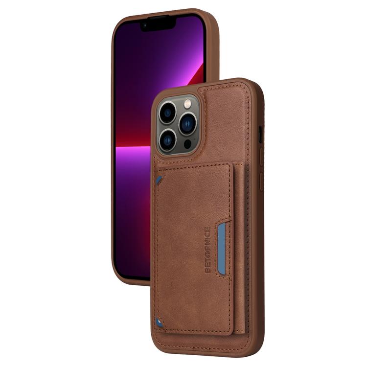 For iPhone 13 Pro Max BETOPNICE Horizontal Flip Detachable MagSafe Wallet Phone Case(Brown) - iPhone 13 Pro Max Cases by BETOPNICE | Online Shopping UK | buy2fix