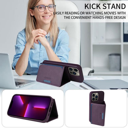 For iPhone 13 Pro BETOPNICE Horizontal Flip Detachable MagSafe Wallet Phone Case(Purple) - iPhone 13 Pro Cases by BETOPNICE | Online Shopping UK | buy2fix