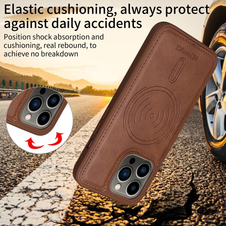 For iPhone 13 Pro BETOPNICE Horizontal Flip Detachable MagSafe Wallet Phone Case(Brown) - iPhone 13 Pro Cases by BETOPNICE | Online Shopping UK | buy2fix