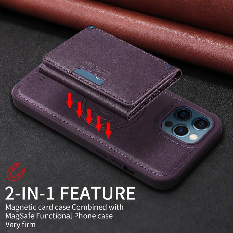 For iPhone 12 Pro Max BETOPNICE Horizontal Flip Detachable MagSafe Wallet Phone Case(Purple) - iPhone 12 Pro Max Cases by BETOPNICE | Online Shopping UK | buy2fix