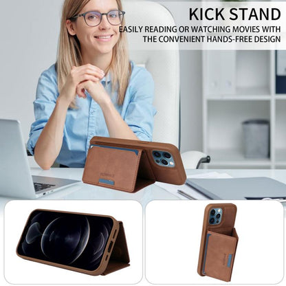 For iPhone 12 Pro Max BETOPNICE Horizontal Flip Detachable MagSafe Wallet Phone Case(Brown) - iPhone 12 Pro Max Cases by BETOPNICE | Online Shopping UK | buy2fix