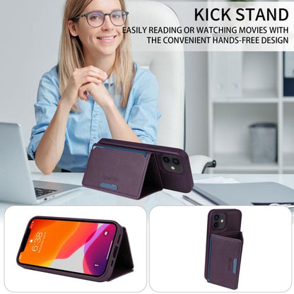 For iPhone 12 / 12 Pro BETOPNICE Horizontal Flip Detachable MagSafe Wallet Phone Case(Purple) - iPhone 12 / 12 Pro Cases by BETOPNICE | Online Shopping UK | buy2fix