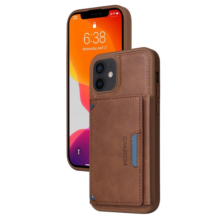 For iPhone 12 / 12 Pro BETOPNICE Horizontal Flip Detachable MagSafe Wallet Phone Case(Brown) - iPhone 12 / 12 Pro Cases by BETOPNICE | Online Shopping UK | buy2fix