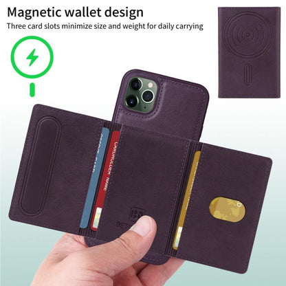 For iPhone 11 Pro Max BETOPNICE Horizontal Flip Detachable MagSafe Wallet Phone Case(Purple) - iPhone 11 Pro Max Cases by BETOPNICE | Online Shopping UK | buy2fix