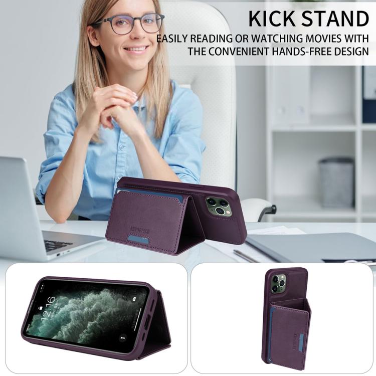 For iPhone 11 Pro Max BETOPNICE Horizontal Flip Detachable MagSafe Wallet Phone Case(Purple) - iPhone 11 Pro Max Cases by BETOPNICE | Online Shopping UK | buy2fix