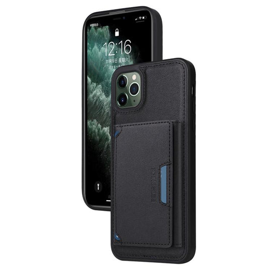 For iPhone 11 Pro Max BETOPNICE Horizontal Flip Detachable MagSafe Wallet Phone Case(Black)