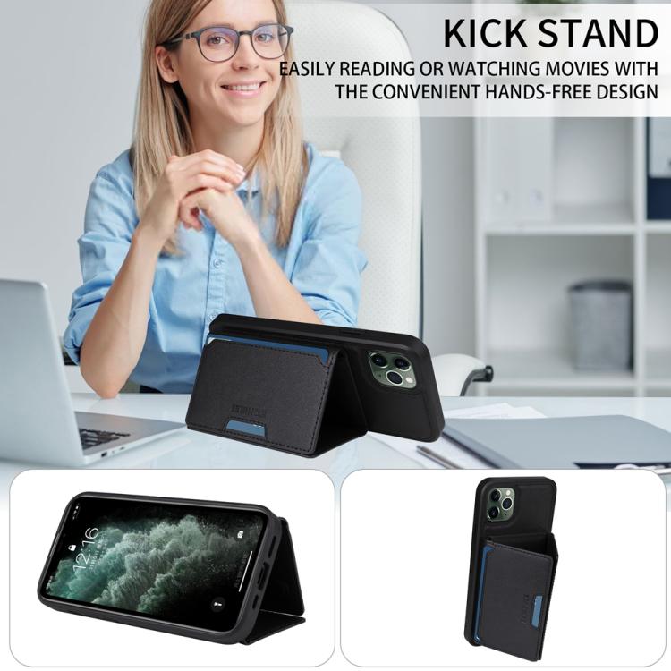 For iPhone 11 Pro Max BETOPNICE Horizontal Flip Detachable MagSafe Wallet Phone Case(Black) - iPhone 11 Pro Max Cases by BETOPNICE | Online Shopping UK | buy2fix