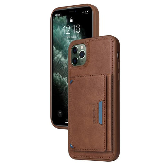 For iPhone 11 Pro Max BETOPNICE Horizontal Flip Detachable MagSafe Wallet Phone Case(Brown) - iPhone 11 Pro Max Cases by BETOPNICE | Online Shopping UK | buy2fix