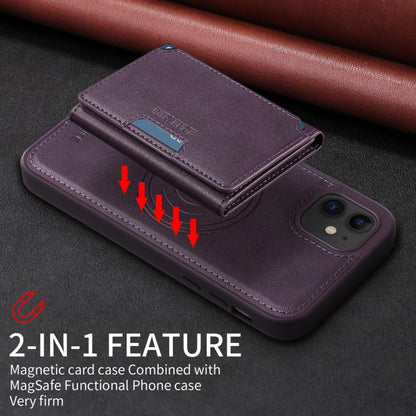 For iPhone 11 BETOPNICE Horizontal Flip Detachable MagSafe Wallet Phone Case(Purple) - iPhone 11 Cases by BETOPNICE | Online Shopping UK | buy2fix