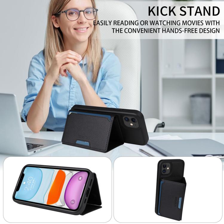 For iPhone 11 BETOPNICE Horizontal Flip Detachable MagSafe Wallet Phone Case(Black) - iPhone 11 Cases by BETOPNICE | Online Shopping UK | buy2fix