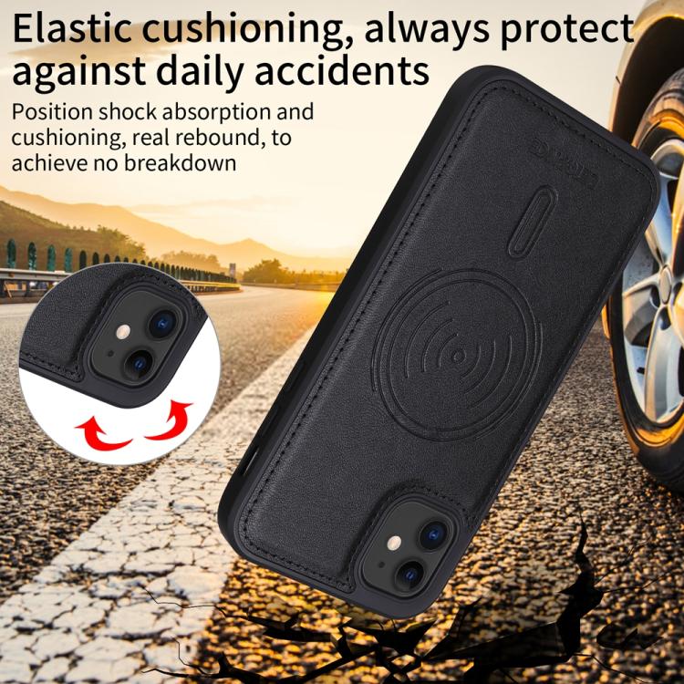 For iPhone 11 BETOPNICE Horizontal Flip Detachable MagSafe Wallet Phone Case(Black) - iPhone 11 Cases by BETOPNICE | Online Shopping UK | buy2fix