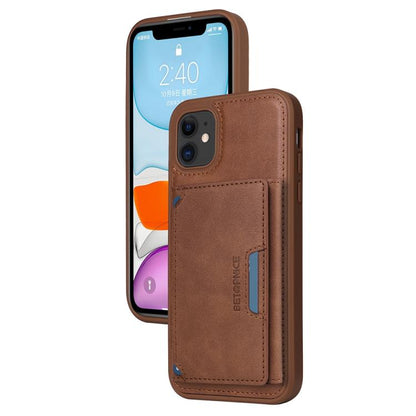 For iPhone 11 BETOPNICE Horizontal Flip Detachable MagSafe Wallet Phone Case(Brown) - iPhone 11 Cases by BETOPNICE | Online Shopping UK | buy2fix