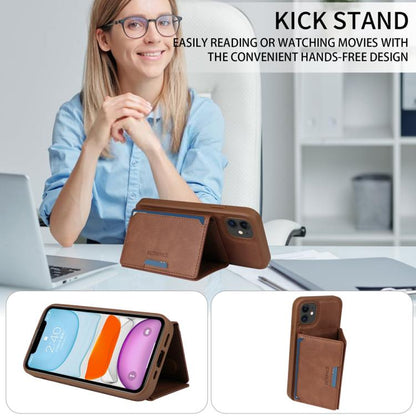 For iPhone 11 BETOPNICE Horizontal Flip Detachable MagSafe Wallet Phone Case(Brown) - iPhone 11 Cases by BETOPNICE | Online Shopping UK | buy2fix