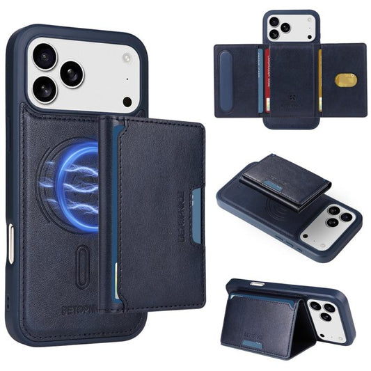 For iPhone 17 Pro Max BETOPNICE Horizontal Flip Detachable MagSafe Wallet Phone Case(Blue) - iPhone 17 Pro Max Cases by BETOPNICE | Online Shopping UK | buy2fix